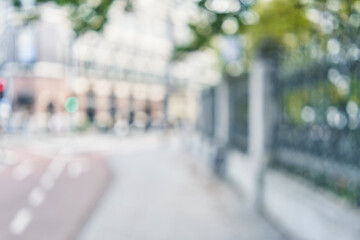 Blurred background of street