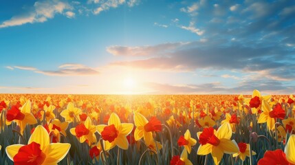 flower sun colorful field field illustration summer light, beautiful sky, plant rural flower sun colorful field field