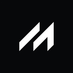modern monogram M letter initial logo design