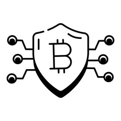 Cryptocurrencies Linear Icon