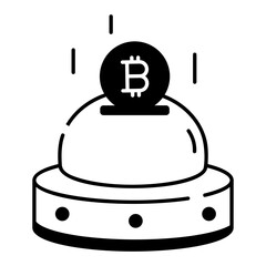 Cryptocurrency Market Linear Icons