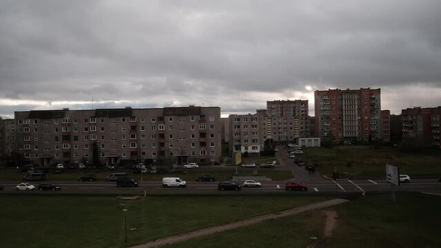 Time-lapse of a Cloudy Day in the City