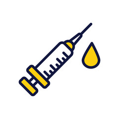 Injection icon isolate white background vector stock illustration.