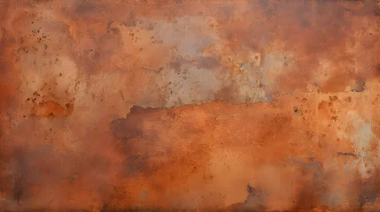 Foto op Plexiglas Grunge abstract rusty rust orange brown metal corten steel stone background wall texture banner, photography studio backdrop, floating board, generative ai © pawczar
