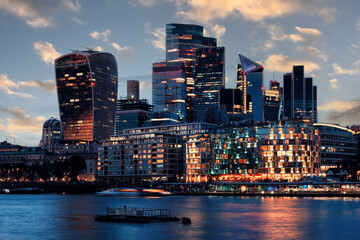 The City of London at Sunset
