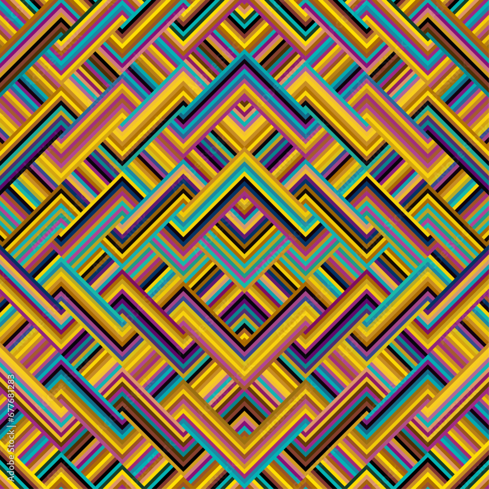 Poster seamless vector pattern. tile herringbone geometric pattern . natural khaki colors. regular herringb
