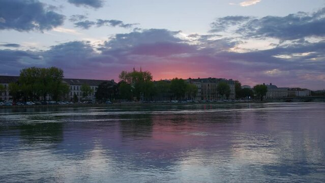 Coucher du soleil sur Bayonne