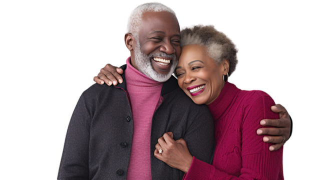 Loving african american senior couple - Powered by Adobe