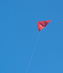 Obraz premium Red kite flying in the sky.