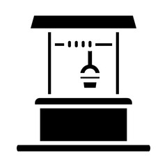 Water well, water source, artesian well, aquifer, water bore icon and easy to edit.