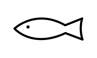 Simple Fish Line Art Logo