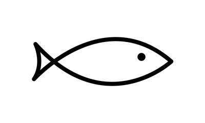 Simple Fish Line Art Logo