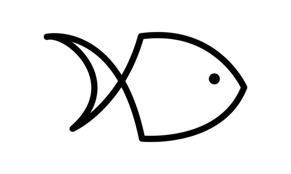 recommend clip art: Simple Fish Line Art Logo
