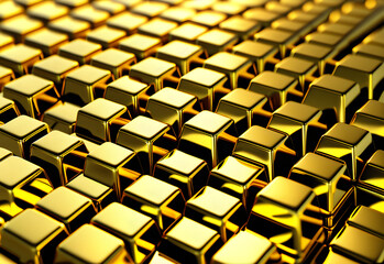 Fototapeta premium Piles of gold. Generative AI
