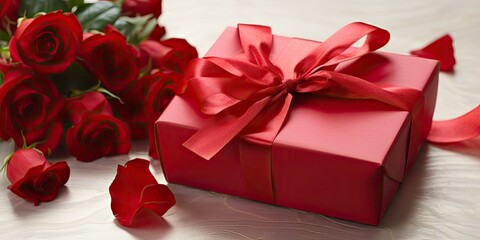 Gift of Love - Design an appealing Valentines Day gift, beautifully wrapped and ready to convey love and affection.