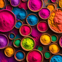 holi celebration color powder