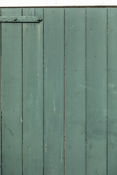 Vintage green barn door