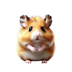 cute hamster isolated on a transparent background. This charming image is perfect for a variety of creative projects, allowing for easy integration without the need for background remova