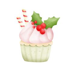 cupcake with berries