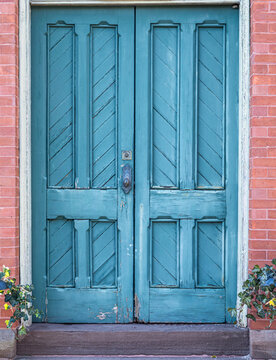 Old blue doorway