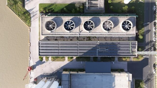 solar power station on factory rooftop