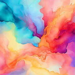 Watercolor paint splash background - ai generative