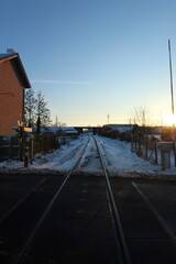 Fototapeta premium snowy traintrack
