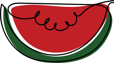 Watermelon line art illustration