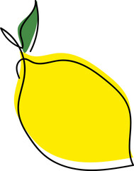 Lemon line art illustration