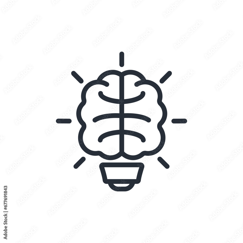 Poster brainstorm icon. vector.editable stroke.linear style sign for use web design,logo.symbol illustratio