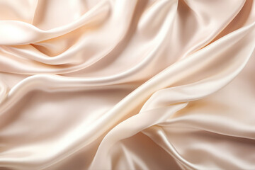 Obraz premium Close up of white satin fabric with slight pattern.