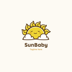 Sun baby logo, baby shop logo