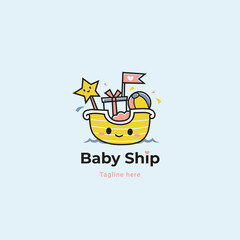 Ship baby shop, baby store logo