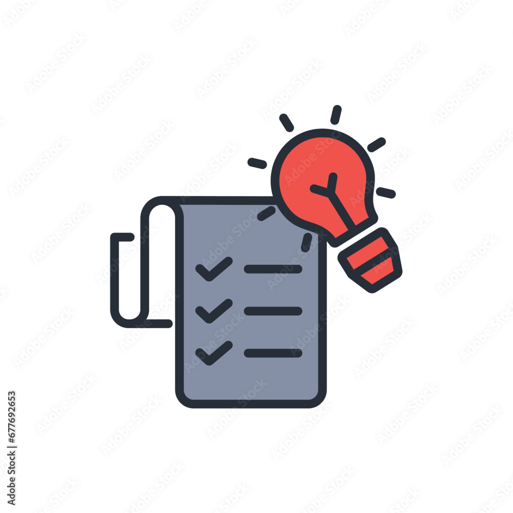 Poster concept idea icon. vector.editable stroke.linear style sign for use web design,logo.symbol illustrat