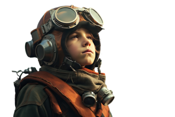 Aviator isolated on white background