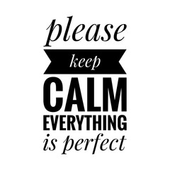 Fototapeta premium ''Keep calm'' Positive Quote Design
