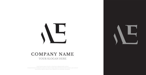 Initial AE Logo Design Vector 