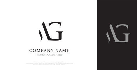 Initial AG Logo Design Vector 