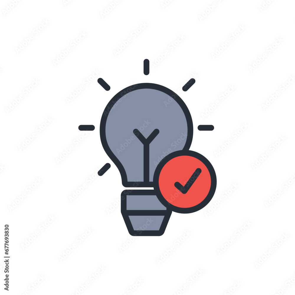 Poster idea icon. vector.editable stroke.linear style sign for use web design,logo.symbol illustration.