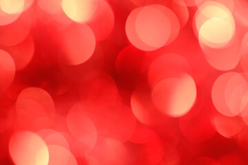 Glitter red Soft Focus Lights Flashing. Decoration at Happy christmas holiday. Happy new year