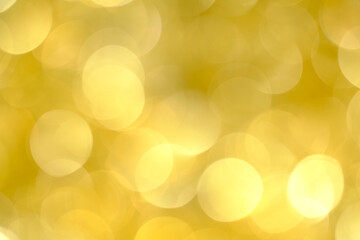 Glitter Yellow Soft Focus Lights Flashing. Decoration at Happy Christmas holiday. Happy new year