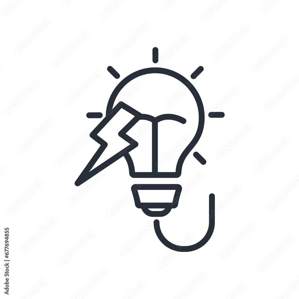 Poster inventions icon. vector.editable stroke.linear style sign for use web design,logo.symbol illustratio