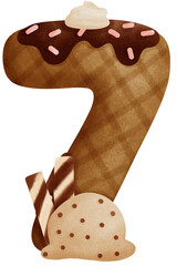 Sweet number dessert 