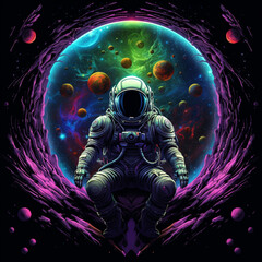 astronaut in space