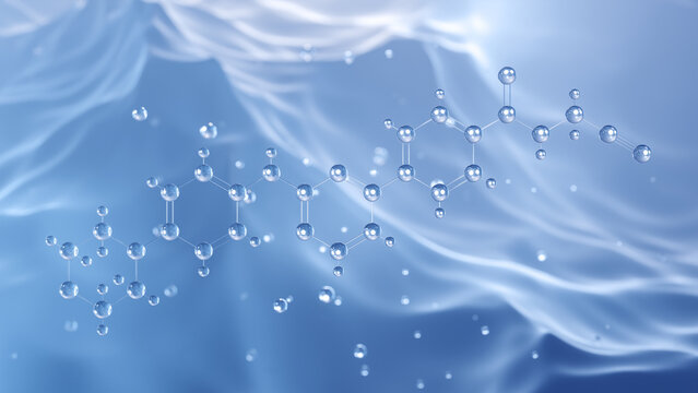 momelotinib molecular structure, 3d model molecule, inhibitor of janus kinases jak1 and jak2, structural chemical formula view from a microscope