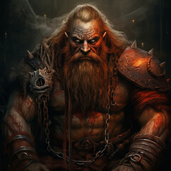 portrait of a person with a sword