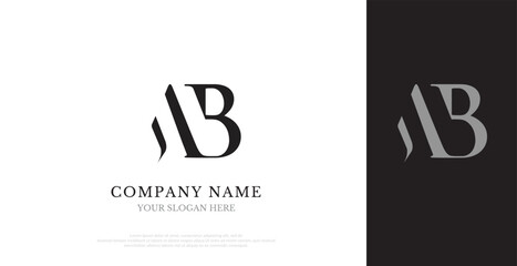 Initial AB Logo Design Vector 