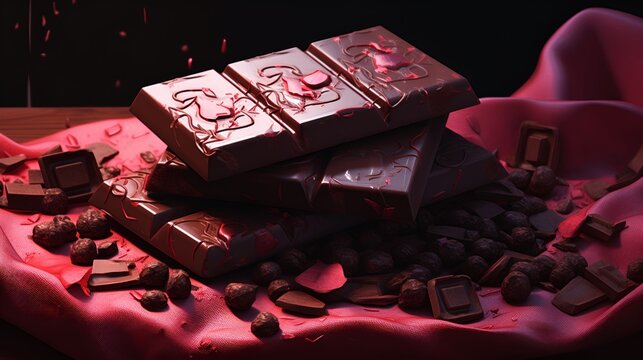 Ruby Chocolate. Generated AI