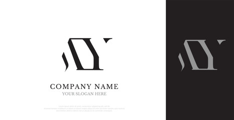 Initial AY Logo Design Vector 