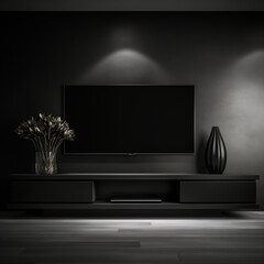 modern living room with tv